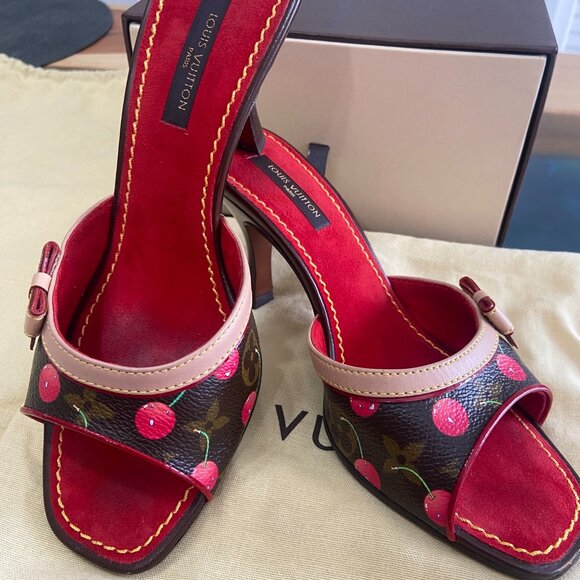Louis Vuitton Happy Cherries Limited Edition, Vintage LV open-toe - Picture 1 of 7